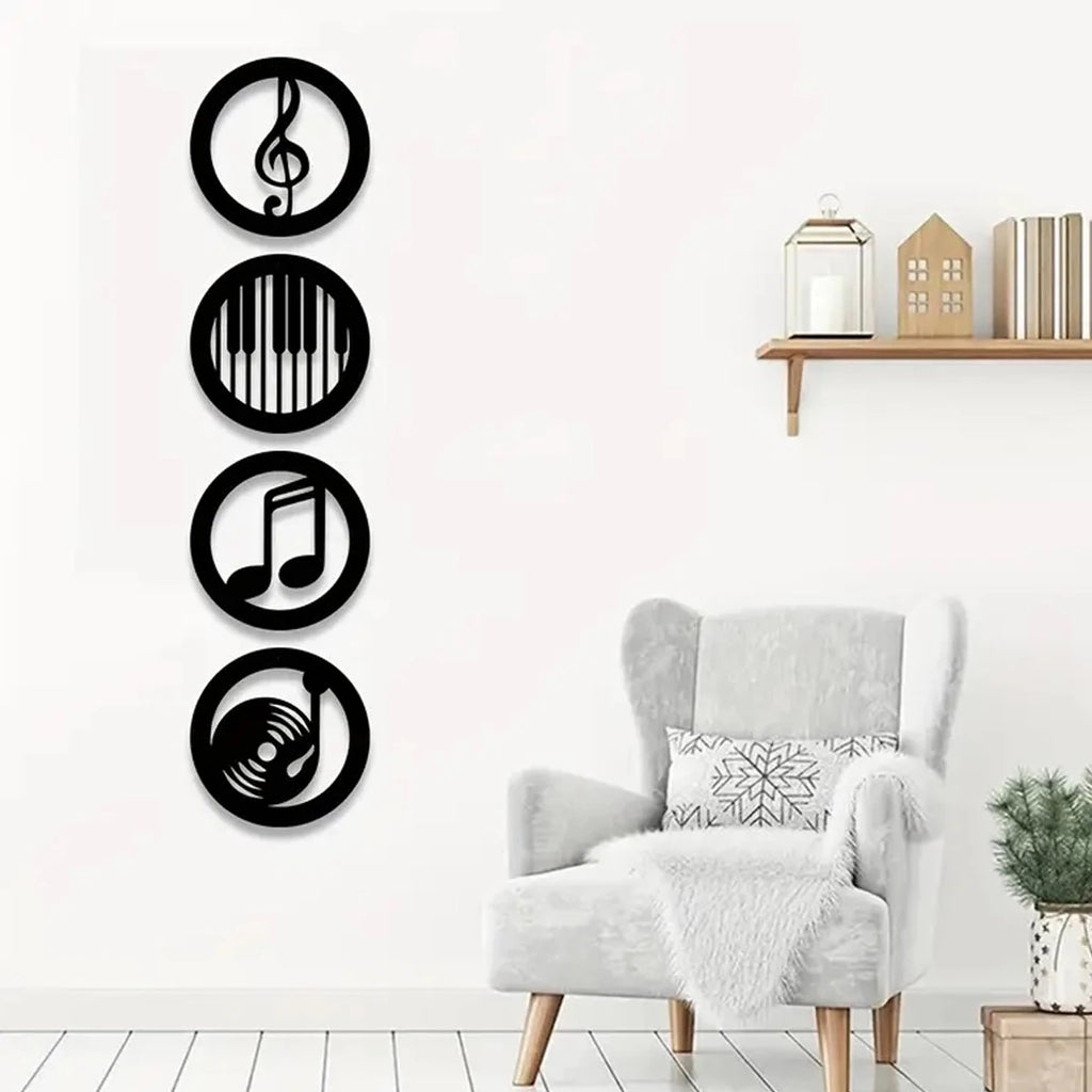 4Pcs Music Icon wall decor