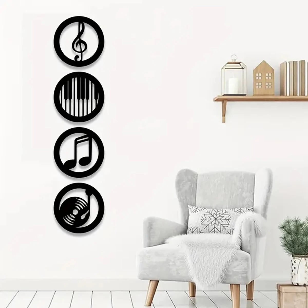 4Pcs Music Icon wall decor