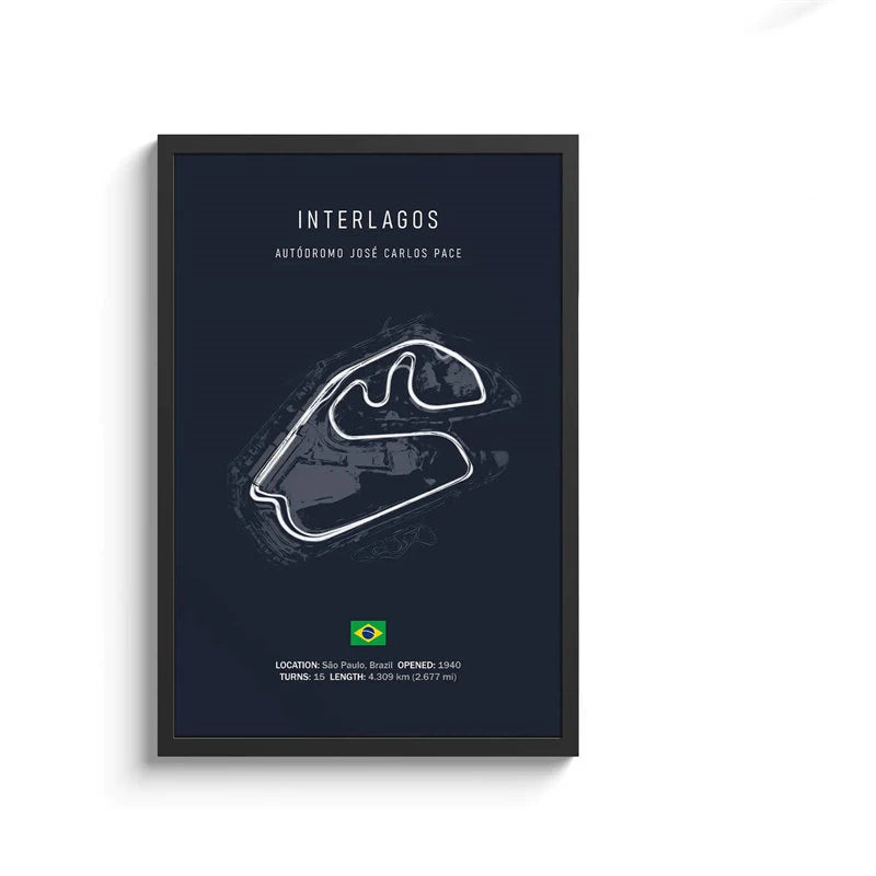 F1 International Track Circuit Canvas Painting