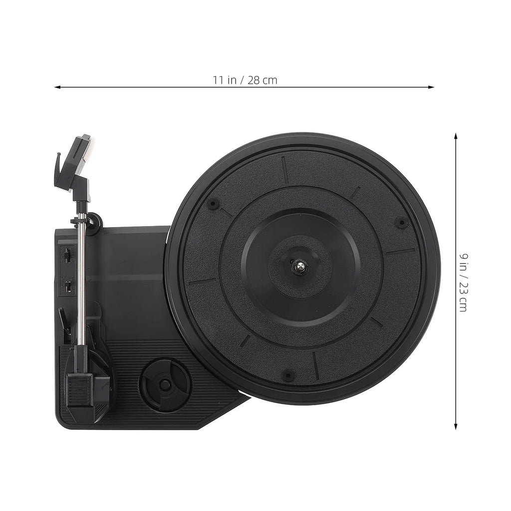 Large Gramophone Movement Record Player With Built-In Speakers Retro Vinyl Record Player 200mm Turntable For Decor Music Lovers