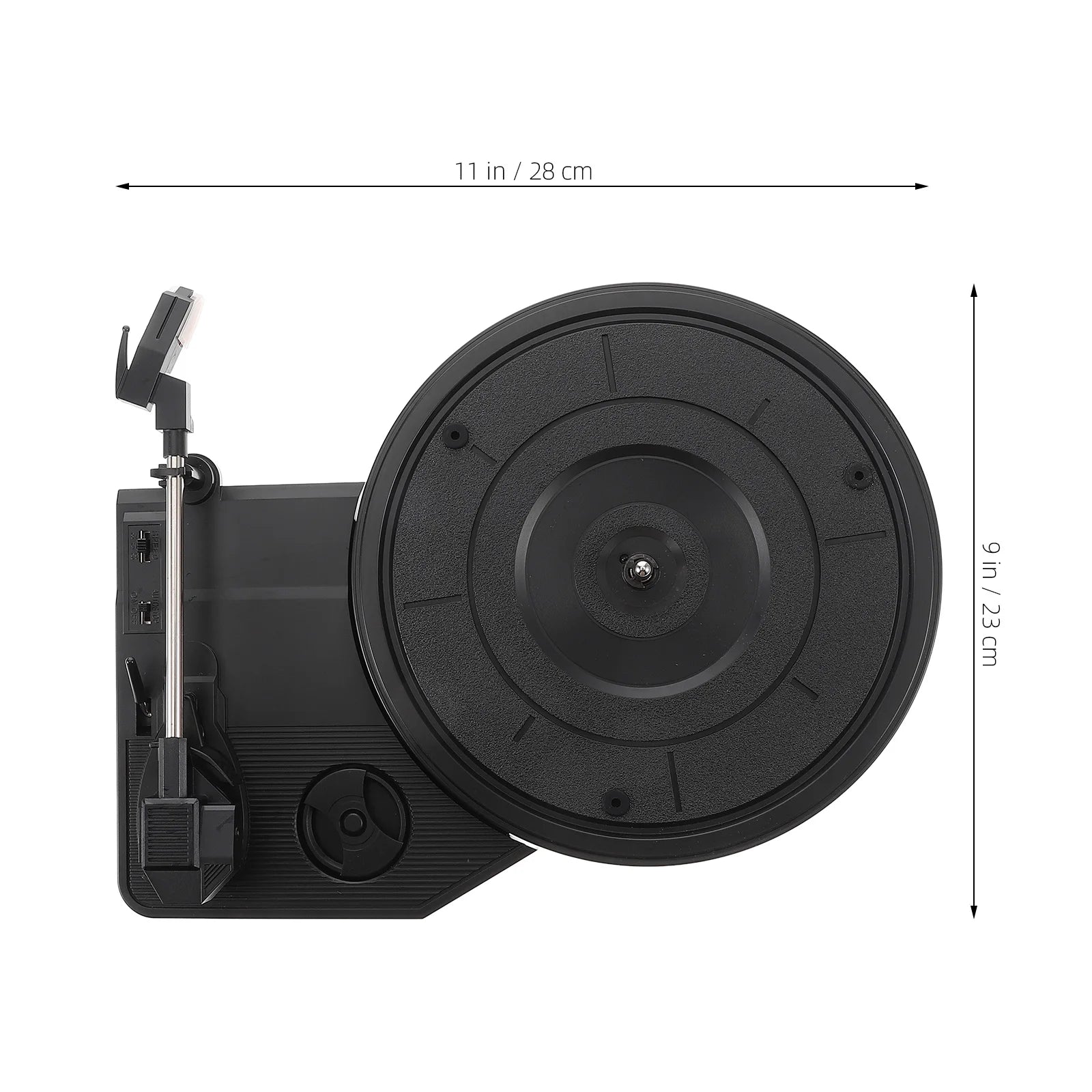 Large Gramophone Movement Record Player With Built-In Speakers Retro Vinyl Record Player 200mm Turntable For Decor Music Lovers