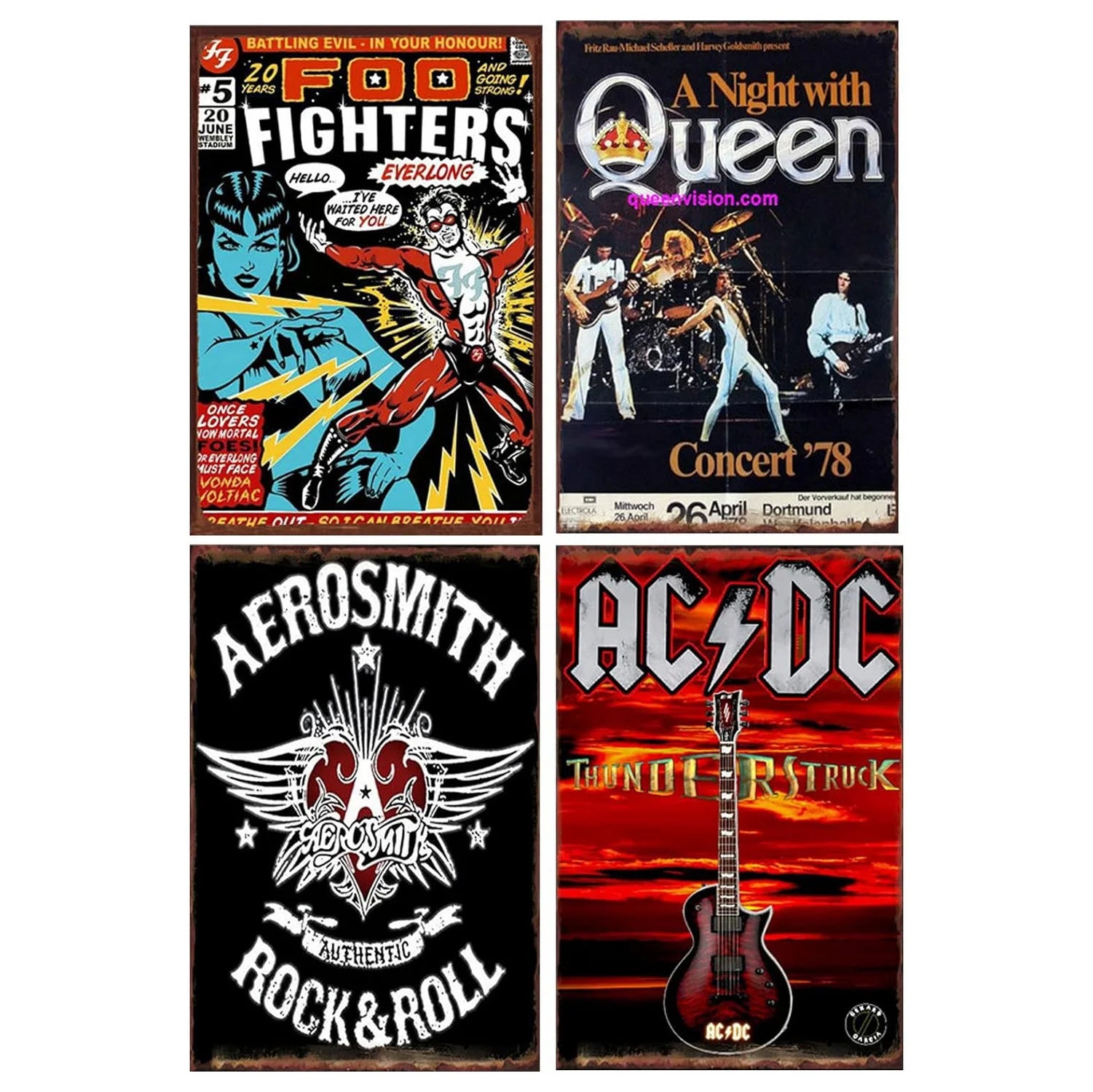 Music Rock Metal Signs Band Wall Decoration