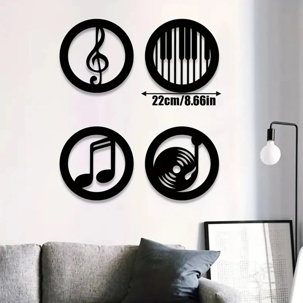 4Pcs Music Icon wall decor