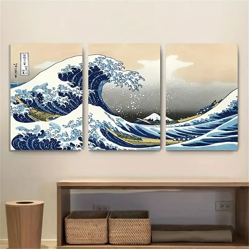 Japanese Style Canvas Posters "Waves of Kanagawa"