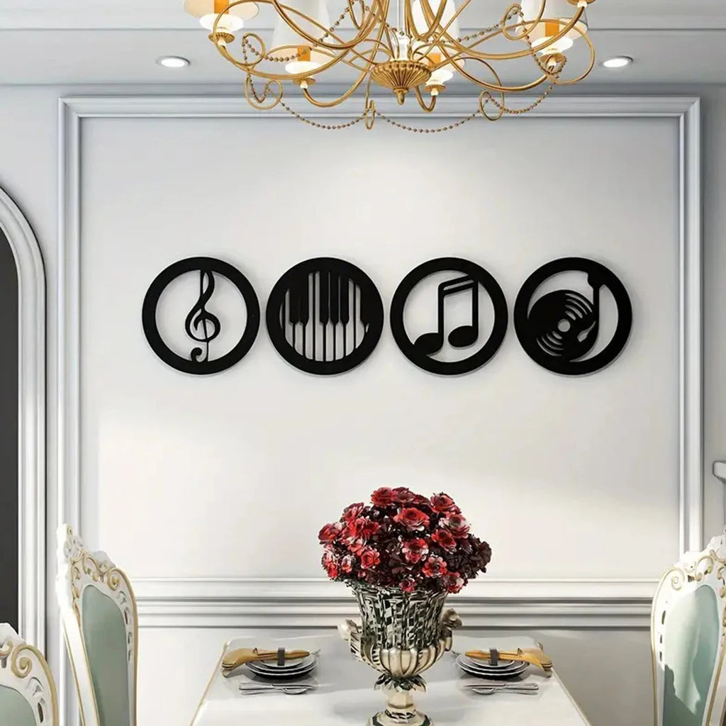 4Pcs Music Icon wall decor
