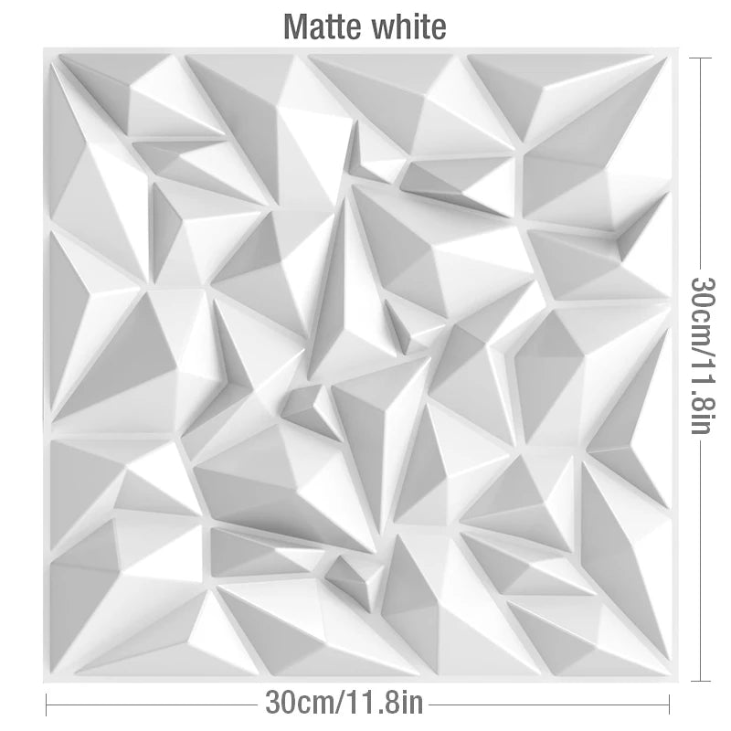 30x30cm 3d Art Decor 3D Wall Panel Cutting Geometric Diamond Carved Wood tile Adhesives Bottom Non self-adhesive 3d Wall Sticker