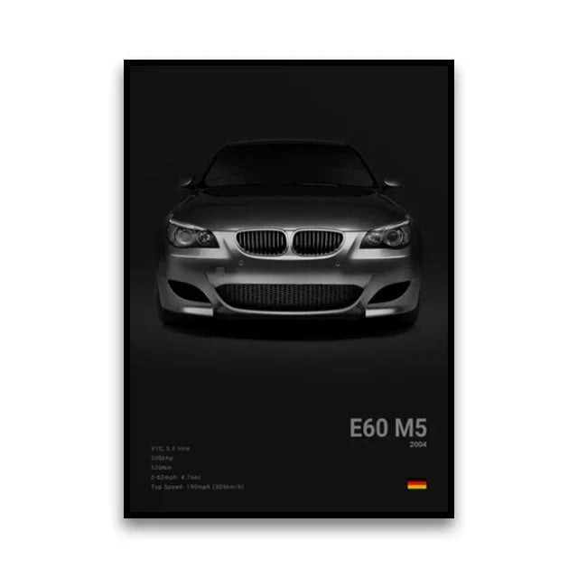 Famous Cars Canvas Wall Art
