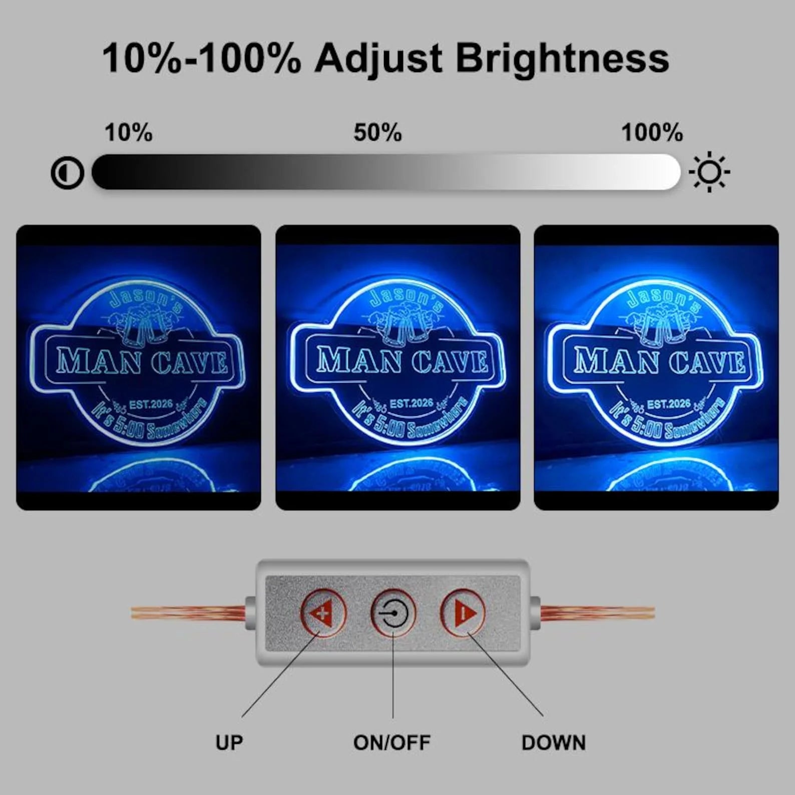 Custom Bar Neon Sign,Custom Man Cave Neon Sign,Personalized Light Up Man Cave Signs,Home Bar Decor,Beer Cave Decor,Gifts for Men