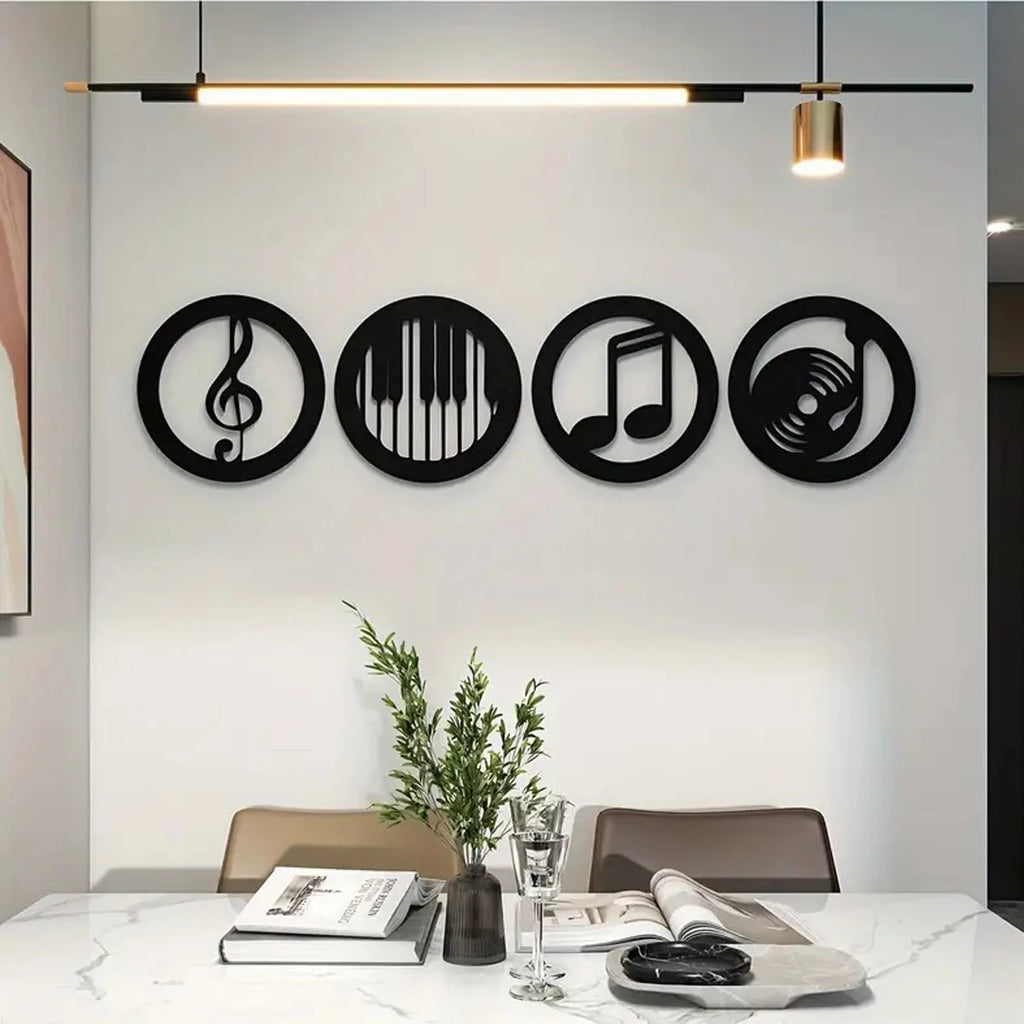4Pcs Music Icon wall decor