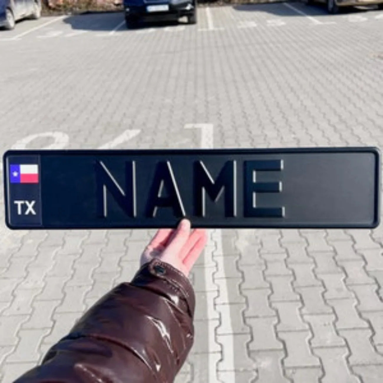 Custom Black European License Plate™