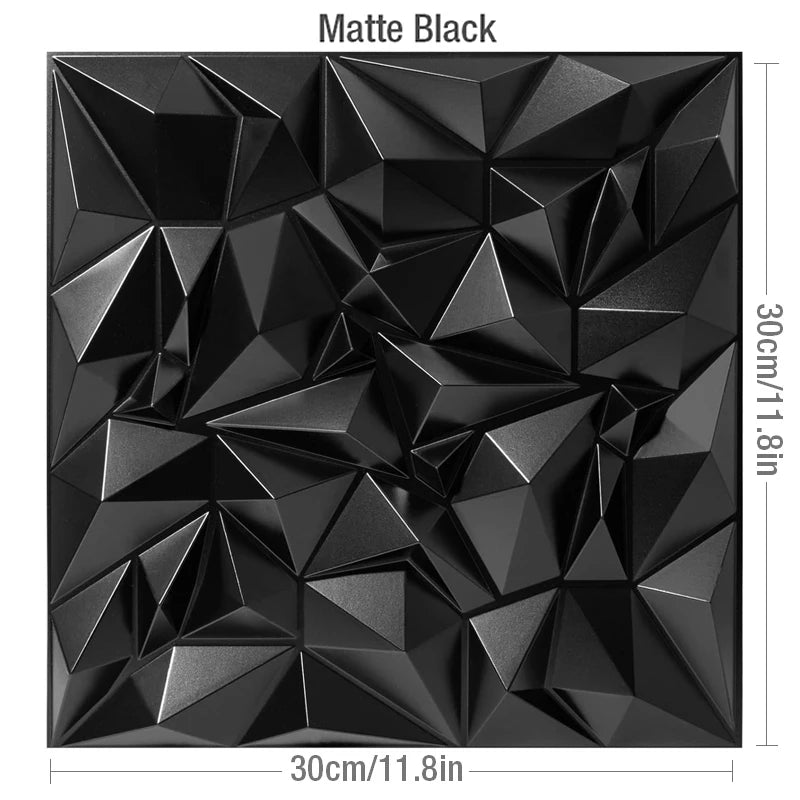 30x30cm 3d Art Decor 3D Wall Panel Cutting Geometric Diamond Carved Wood tile Adhesives Bottom Non self-adhesive 3d Wall Sticker