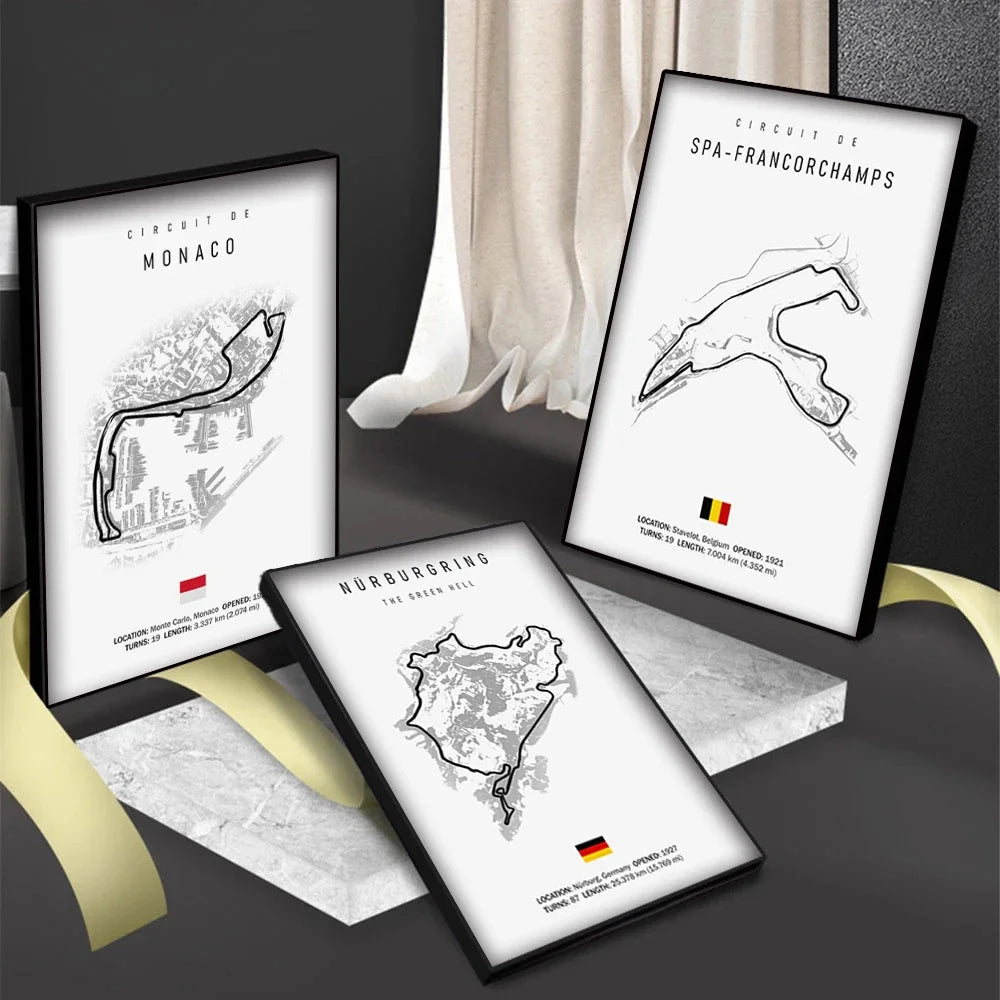 F1 International Track Circuit Canvas Painting