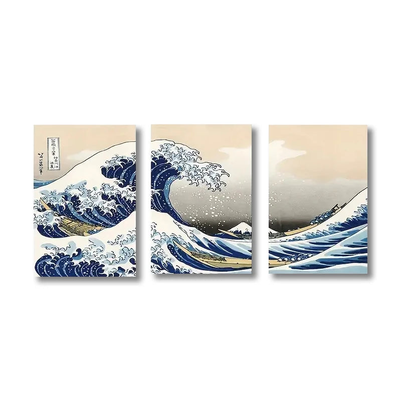 Japanese Style Canvas Posters "Waves of Kanagawa"