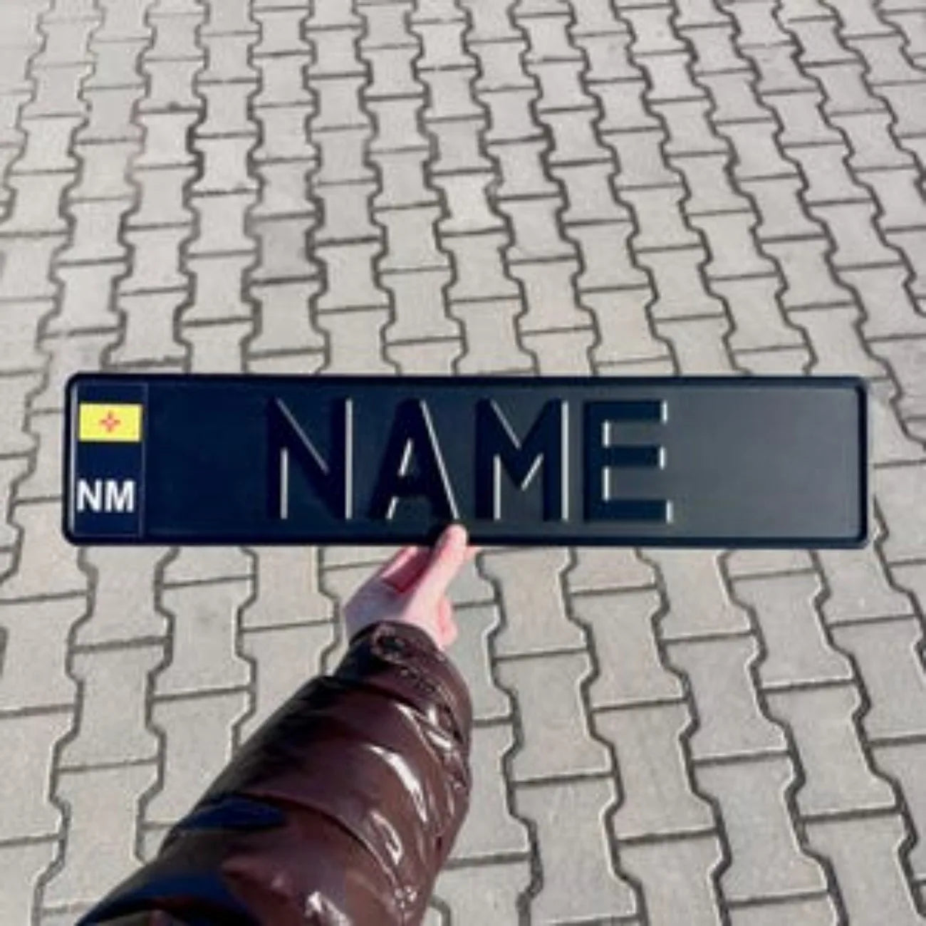 Custom Black European License Plate™