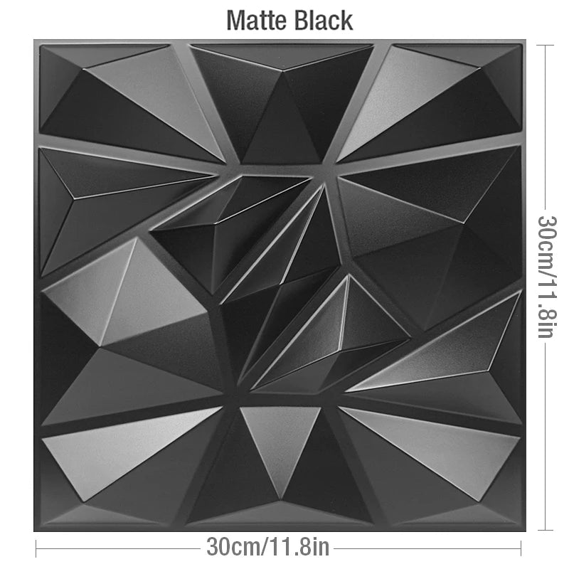 30x30cm 3d Art Decor 3D Wall Panel Cutting Geometric Diamond Carved Wood tile Adhesives Bottom Non self-adhesive 3d Wall Sticker